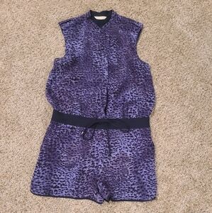 Rebecca Taylor leopard fever silk romper